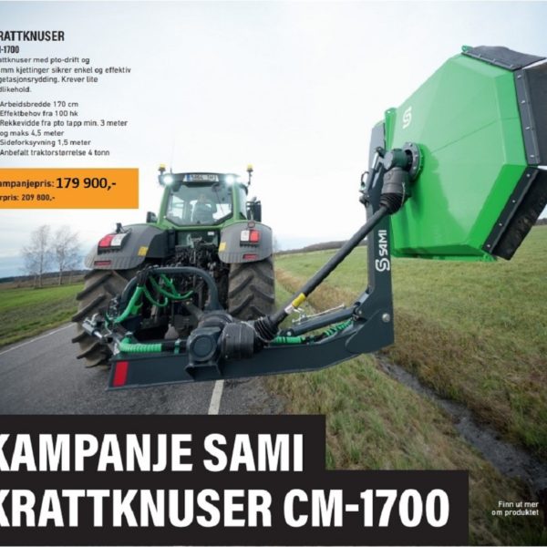 SAMI KRATTKNUSER CM-1700 INKL HYDR.TILT OG KJETTINGBESKYTTELSE - KAMPANJE