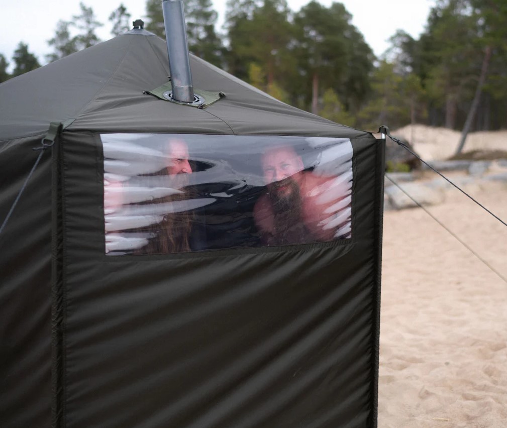 Hiisi4 Saunatelt for 4personer inkl vedovn og krakker - Image 3