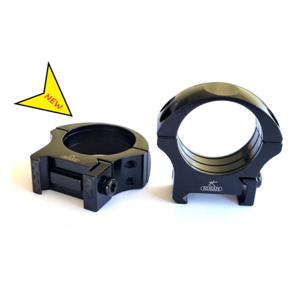 RUSAN PICATINNY LIGHTWEIGHT RINGS - 30MM, SCREW, H8